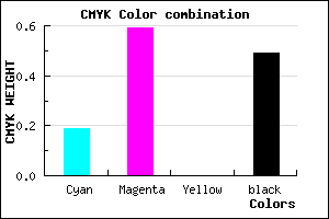 #6A3683 color CMYK mixer