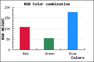 rgb background color #6A36B1 mixer