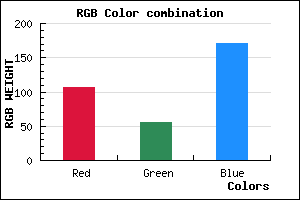 rgb background color #6A37AB mixer