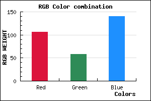 rgb background color #6A3A8C mixer