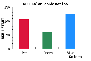 rgb background color #6A3B7D mixer