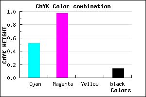 #6A06DC color CMYK mixer