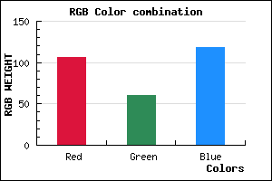 rgb background color #6A3C76 mixer