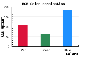 rgb background color #6A3DB7 mixer