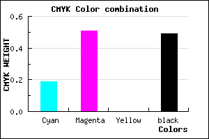 #6A4083 color CMYK mixer