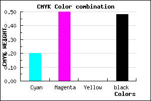 #6A4284 color CMYK mixer