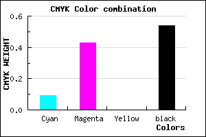 #6A4375 color CMYK mixer