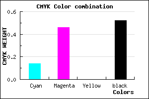 #6A437B color CMYK mixer