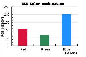 rgb background color #6A43C9 mixer