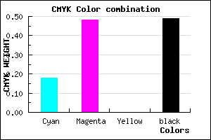 #6A4482 color CMYK mixer