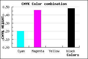 #6A4885 color CMYK mixer