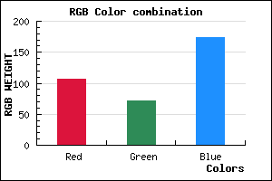 rgb background color #6A48AE mixer