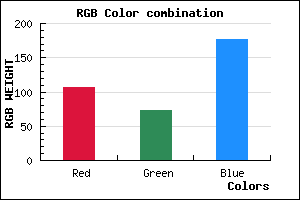 rgb background color #6A49B1 mixer