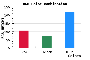 rgb background color #6A49DD mixer
