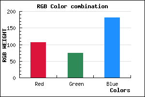 rgb background color #6A4BB5 mixer
