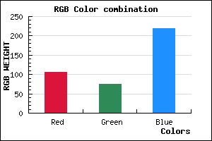 rgb background color #6A4BDB mixer