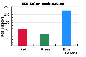 rgb background color #6A4BE1 mixer