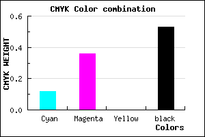 #6A4D79 color CMYK mixer