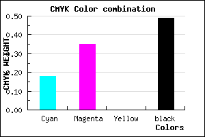 #6A5482 color CMYK mixer