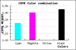 #6A558D color CMYK mixer
