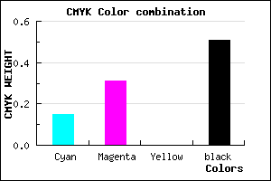 #6A567C color CMYK mixer