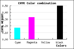 #6A5680 color CMYK mixer