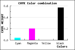 #6A586E color CMYK mixer