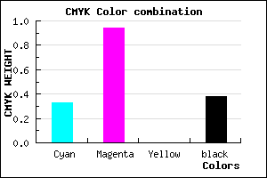 #6A099F color CMYK mixer