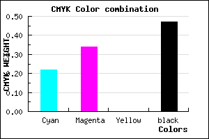 #6A5A88 color CMYK mixer