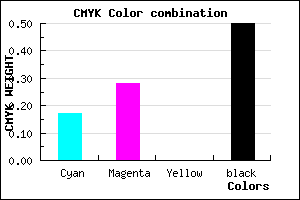 #6A5C80 color CMYK mixer