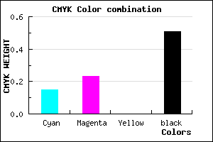 #6A607C color CMYK mixer