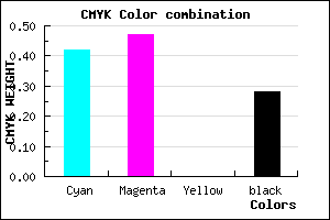 #6A61B7 color CMYK mixer