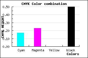 #6A6280 color CMYK mixer