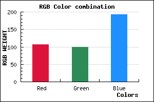 rgb background color #6A63C1 mixer
