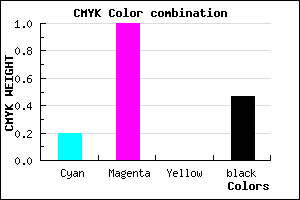 #6B0086 color CMYK mixer