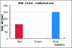 rgb background color #6B00C9 mixer