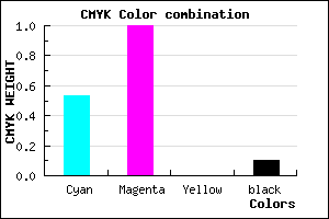 #6B00E5 color CMYK mixer