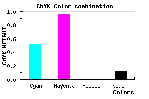 #6B0AE0 color CMYK mixer