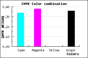 #6B64A2 color CMYK mixer