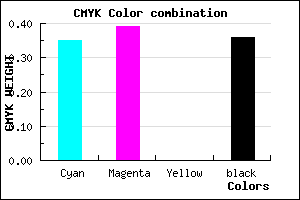 #6B64A4 color CMYK mixer