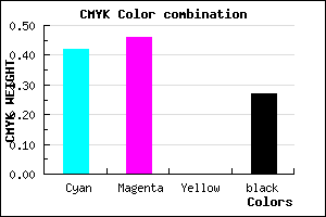 #6B64BA color CMYK mixer
