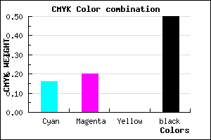 #6B657F color CMYK mixer