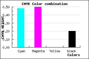 #6B66CC color CMYK mixer