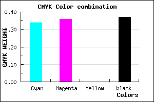 #6B67A1 color CMYK mixer