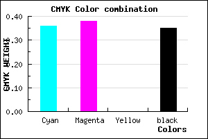 #6B67A7 color CMYK mixer