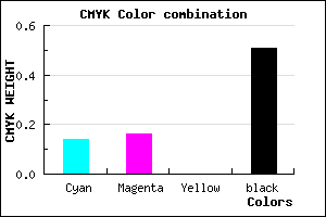 #6B687C color CMYK mixer