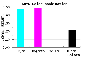 #6B68CA color CMYK mixer