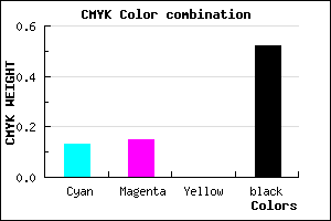 #6B697B color CMYK mixer