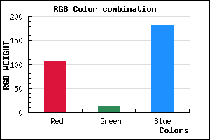 rgb background color #6B0BB6 mixer
