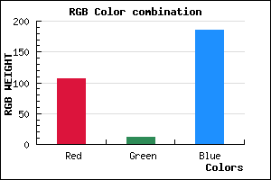rgb background color #6B0BBA mixer